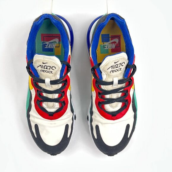 Nike Air Max 270 React Shoes Mens 7.5 White Multi Bauhaus Sneakers AO4971-002 main image 10